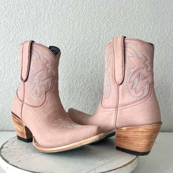 Lane SMOKESHOW Pink Cowboy Bootie Womens 9 Pink Western Cowgirl Short Boots - Picture 14 of 14